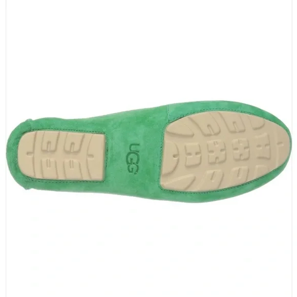 UGG Milana Water Resistant Suede Loafers in Verde - Picture 3 of 9